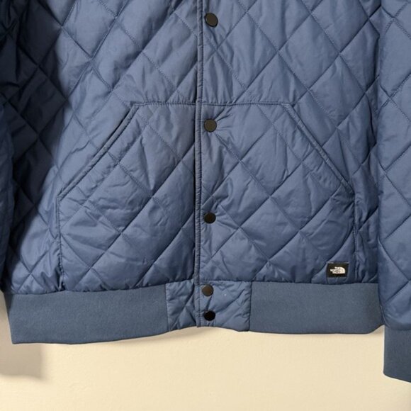 The North Face Jester Water Repellent Reversible Jacket L Blue Tan Quilted - Picture 5 of 16